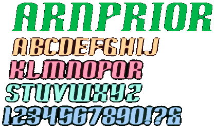 Zip file containing freeware truetype font