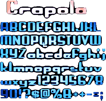 Zip file containing freeware truetype font