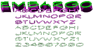 Zip file containing freeware truetype font