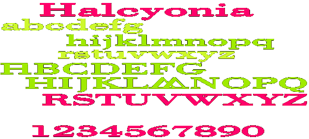 Zip file containing freeware truetype font