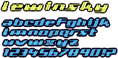 Zip file containing freeware truetype font