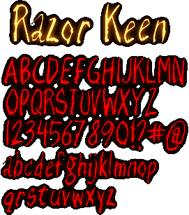 Zip file containing freeware truetype font