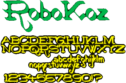 Zip file containing freeware truetype font